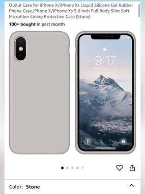 IPhone X/Xs Silicone Protective Phone Case - Stone